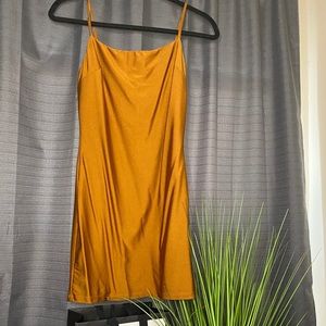 Copper silky dress